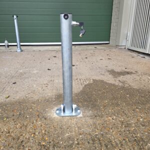 Fold-Down Parking Bollard Zinc Included Installation